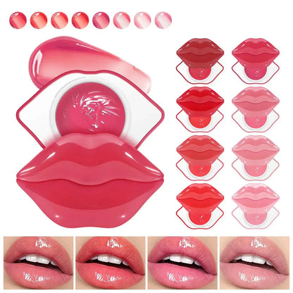 Blushimmer Korean Lip Sleeping Mask in a jar, hydrating overnight repair balm for dry, chapped lips with a smooth, gel-like texture.