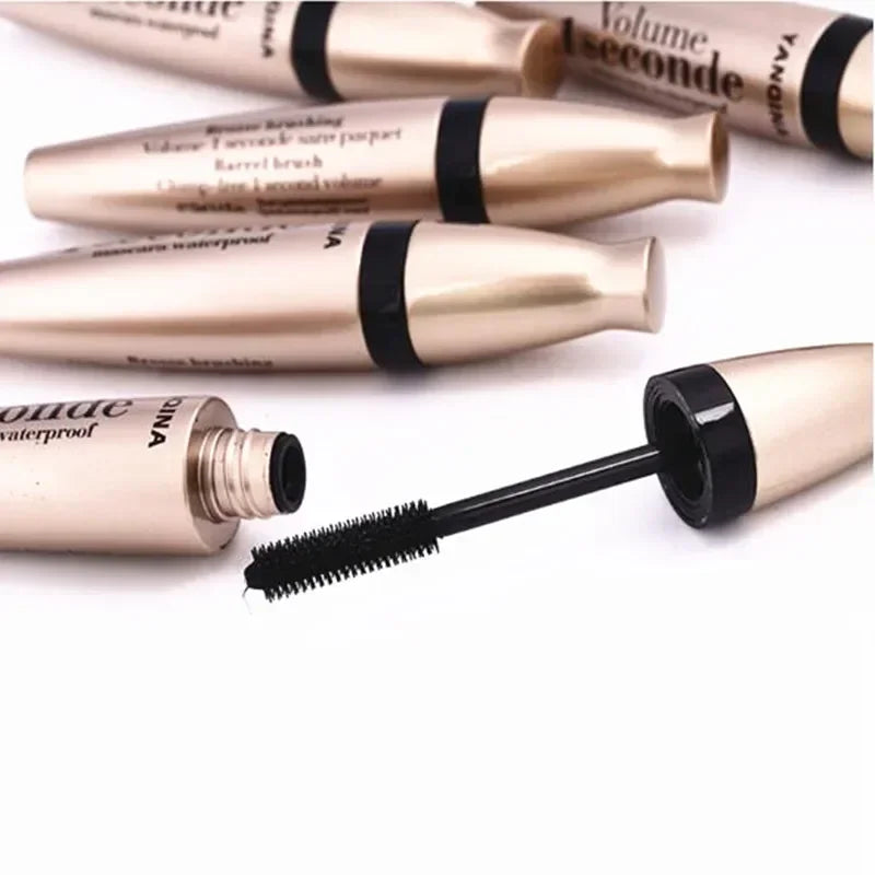 Blushimmer 3D fiber mascara with long black silk fibers, waterproof eyelash extension and volumizing eye makeup mascara.