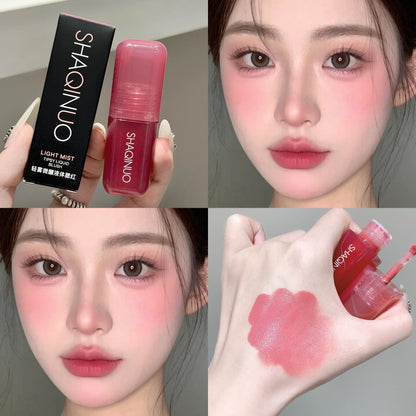 Blushimmer Light Blush Liquid SHAQINUO moisturizing mirror with brightening natural rouge and whitening effects.