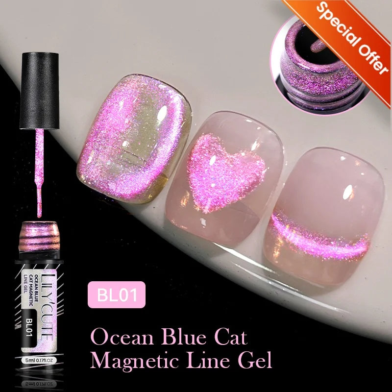 Colorful 7ml gel nail polish bottles from Blushimmer's LILYCUTE collection, featuring vibrant shades for long-lasting manicures and nail art.