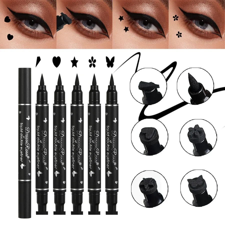 Double-Ended Stamp Liquid Eyeliner - Waterproof & Smudge-Proof