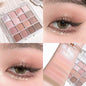 Xiaoyumi 16-color Sunset Eyeshadow and Highlighter Palette by Blushimmer with vibrant sunset-inspired shades and shimmer finishes.