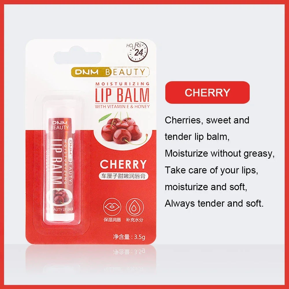Blushimmer 18-style clear fruit lip balm and lip oil with moisturizing, hydrating, and anti-wrinkle properties in a glossy lipstick tube.