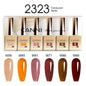 Blushimmer CANNI nail gel polish kit with 6 bottles of jade, nude, pink colors, HEMA-free, perfect for French nail designs.