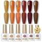 Born Pretty 6-pack crystal amber gel nail polish set with jelly pink and nude shades for semi-permanent UV and LED manicure.