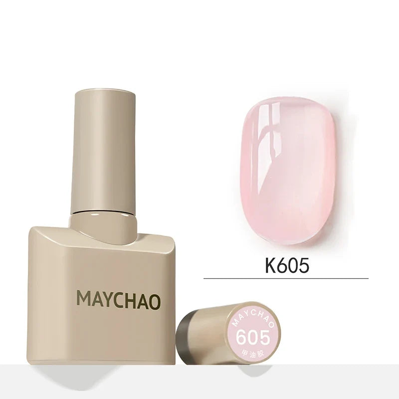 Blushimmer MAYCHAO 12ml Jelly Gel Nail Polish Top Coat for semi-permanent UV and LED gel nail art and long-lasting manicures