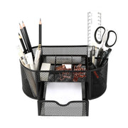 Mesh Desk Organizer Sturdy Metal Pen Stand Student Stationery Office Supplies