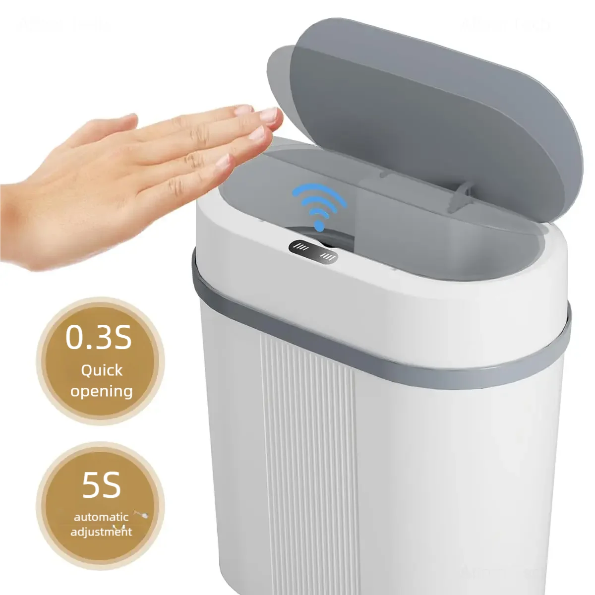 Smart Sensor Trash Can 12L Narrow Touchless Waterproof Electric Automatic Intelligent Trash Can for Home Hotel Office Bathroom