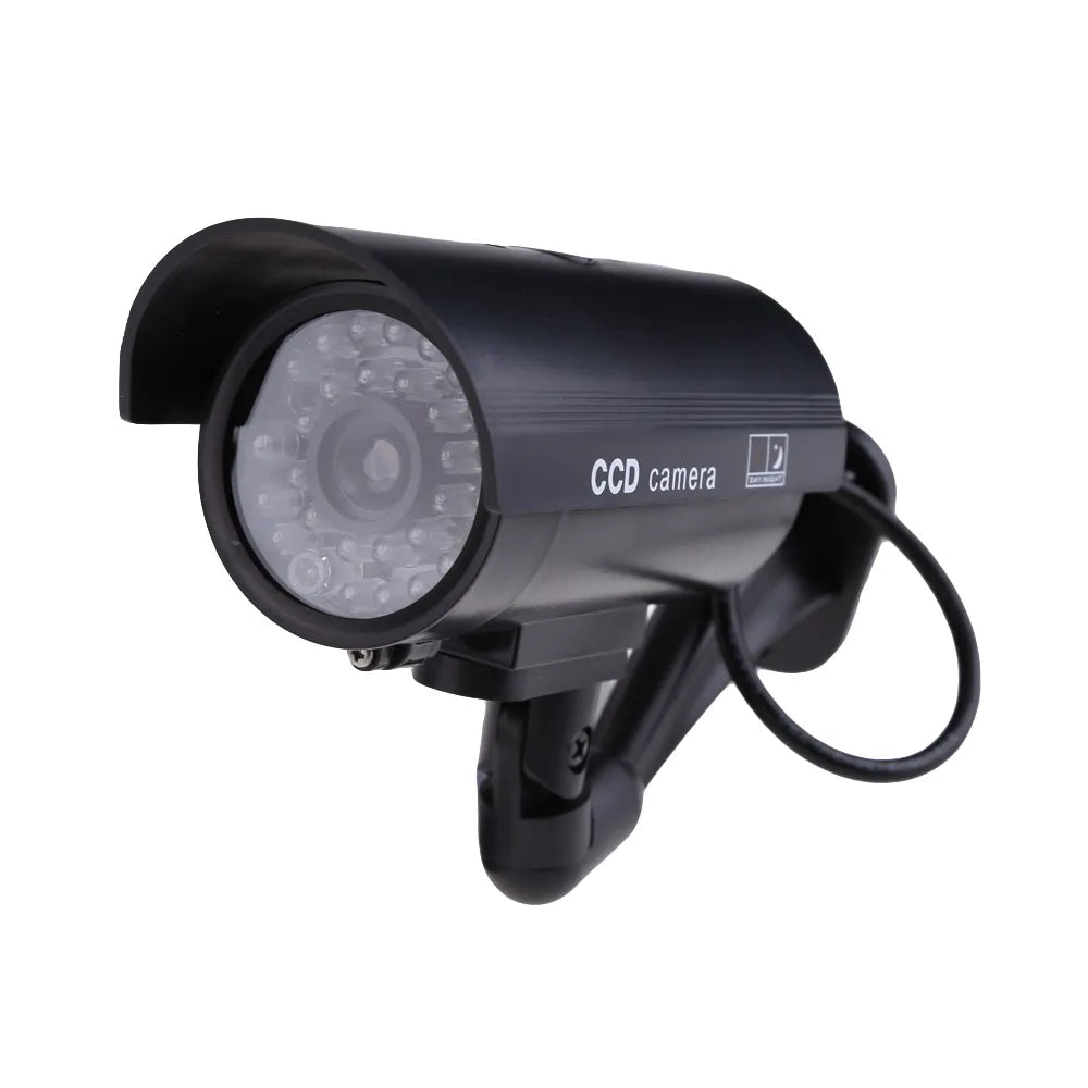 Simulation Camera Theft Robbery Prevention Fake Surveillance Security Camera with Blinking LED Light Monitor for Outdoor Indoor