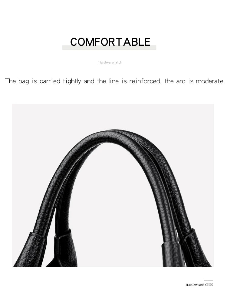 Soft Leather Handbags for Women Vintage Shoulder Bag Luxury Designer Ladies Large Capacity Bags Sac A Main