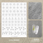 Kaniu Transparent Hollow French Nail Stickers Snowflake Starry Design Nail Art Decal Self-Adhesive Manicure Stencil Template