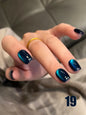 Mianel 12ml Emperor Green cat eye gel nail polish by Blushimmer, showing vibrant green color and smooth gel texture for nails