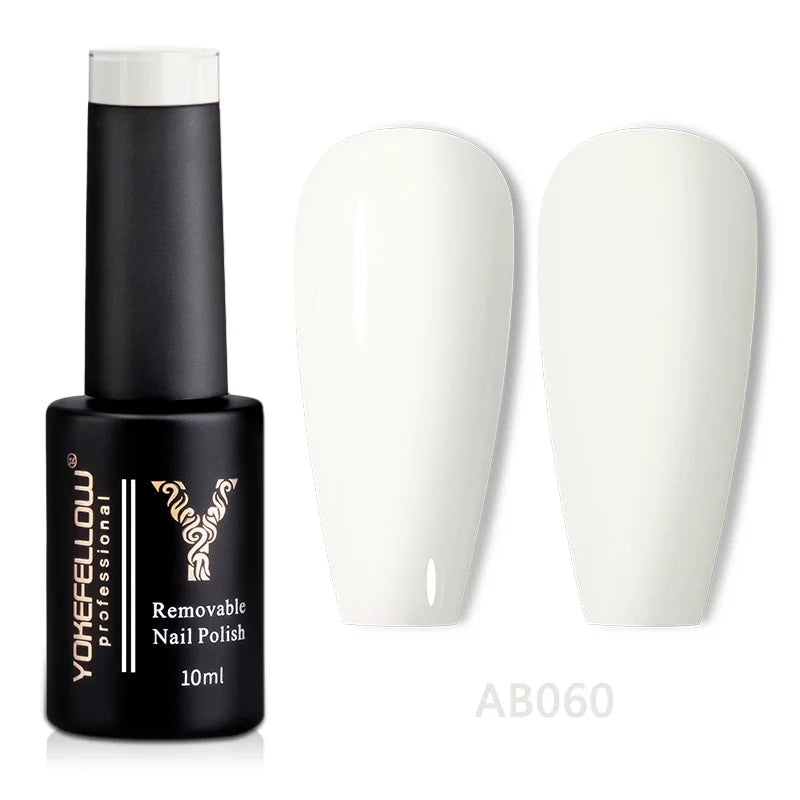 Blushimmer YOKEFELLOW 10ml translucent pink gel nail polish in a jar, high-quality soak-off UV gel for long-lasting manicures