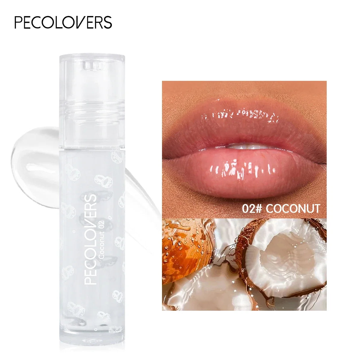 Blushimmer moisturizing water lip gloss with transparent mirror, crystal jelly texture, and plumping lip care for glossy lips.