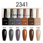 Blushimmer CANNI Nail Gel Polish Kit with 6 jade and nude pink gel bottles, HEMA-free, for natural French nail designs.