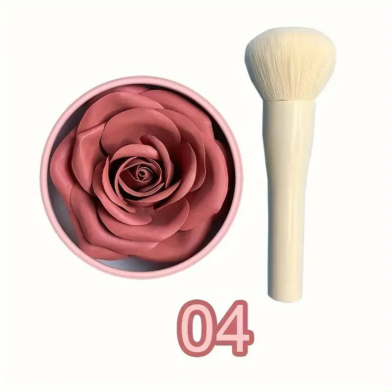 Blushimmer Petal Blush Palette with brush, high-gloss contouring cream, blush, and makeup set for women beauty cosmetics.