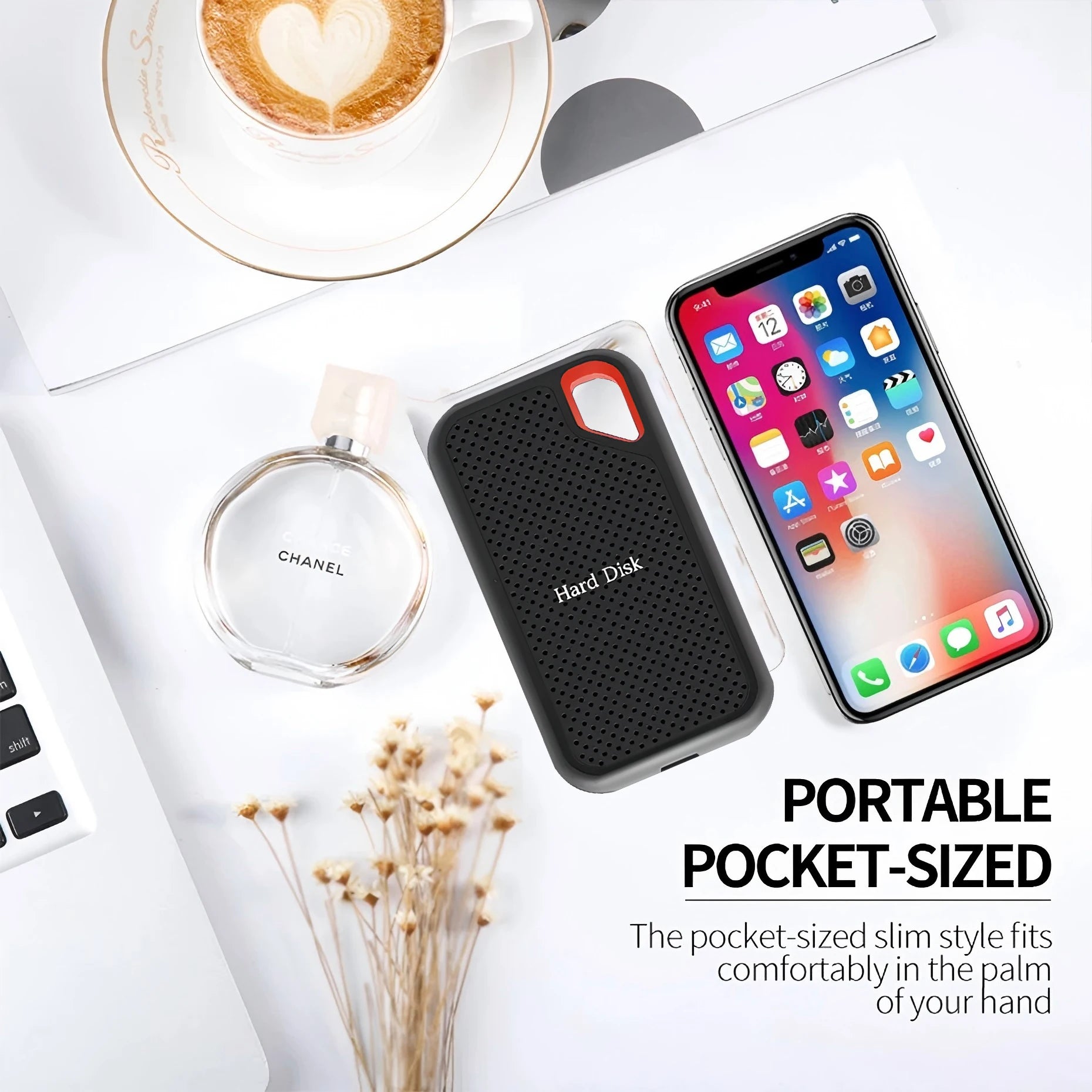 128TB External Hard Drive High Capacity Solid State Hard Drive 4TB Fast Transmission Storage Disk for Desktop MAC Phone