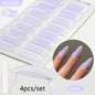 Blushimmer Harunouta 4-piece gradient jelly semi-cured gel nail strips with nude pink waterproof stickers and matching nail lamp