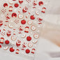 Red cherry bowknot 5D nail art stickers with shiny crystals and rhinestones, perfect for DIY manicure decoration by Blushimmer