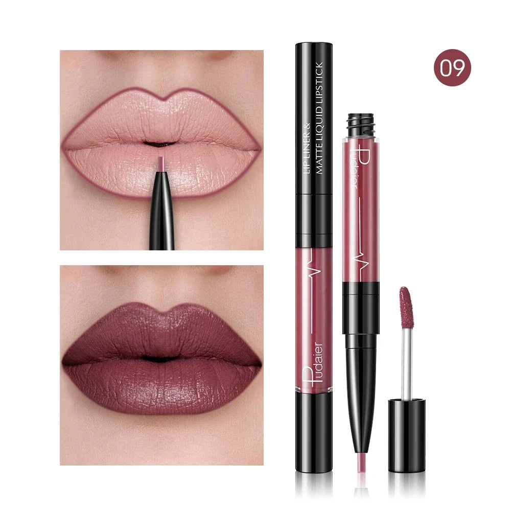 Blushimmer waterproof long-lasting lip liner pencil with high pigment, smooth matte finish, sweatproof, non-fading lip contour makeup