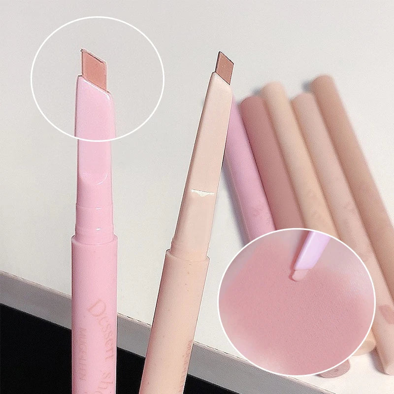 Blushimmer dessert lip liner pen, waterproof automatic rotating lip pencil for precise, long-lasting lip outline and color.