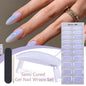 Blushimmer Harunouta 4-piece set of gradient jelly semi-cured gel nail strips with nude pink waterproof stickers and nail lamp.