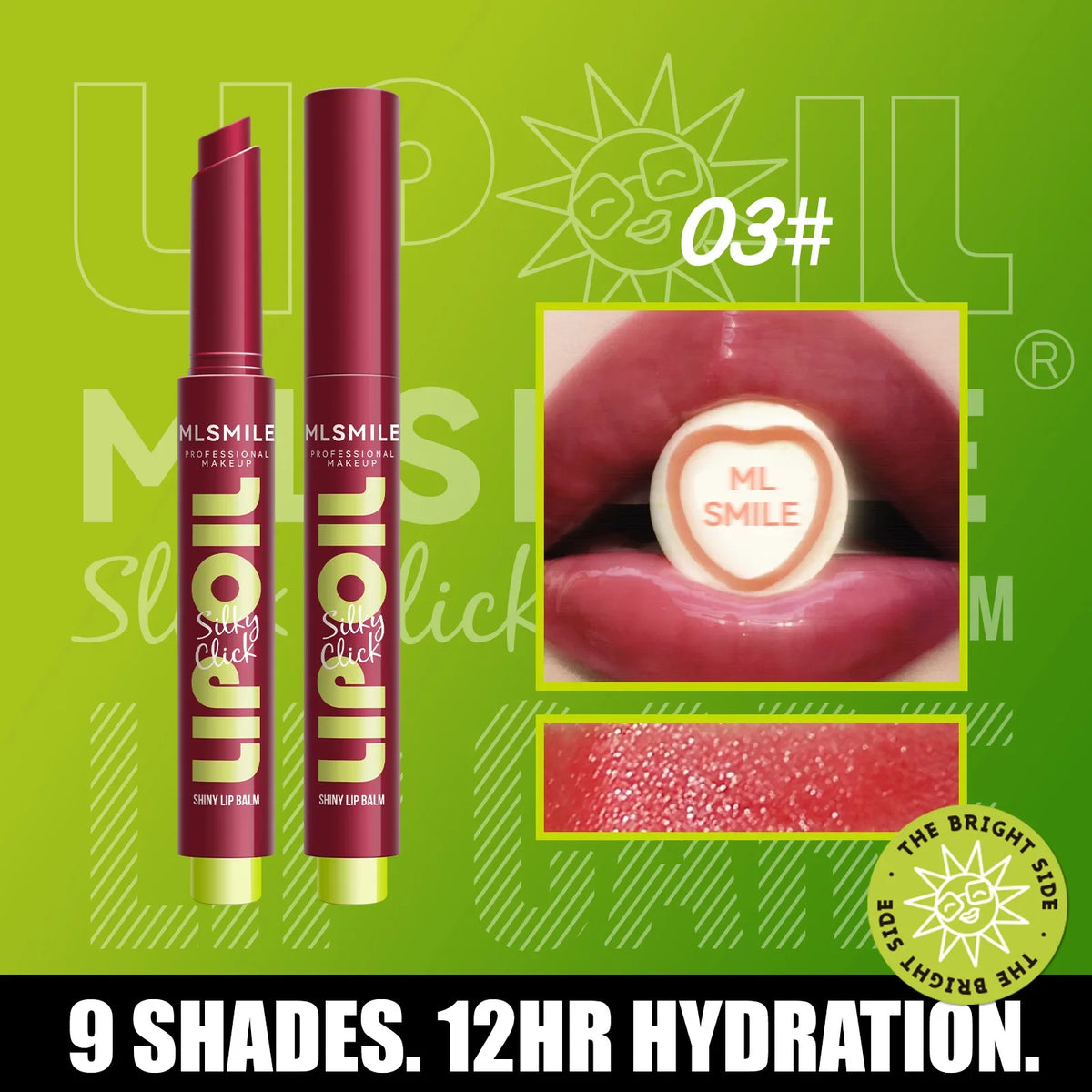Multicolor Silky Click Lip Gloss by Blushimmer with radiant mirror shine and long-lasting, hydrating solid lipstick in a sleek compact