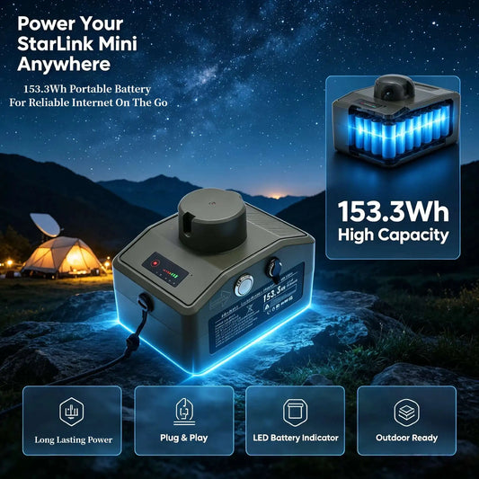 FRLESUI high capacity portable power station by BACKUPMYFILESNOW® with waterproof design, showing the compact battery pack and power output ports