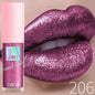 Blushimmer glitter lip gloss in 18 colors, waterproof, long-lasting liquid lipstick with pearl shine and sparkling finish.