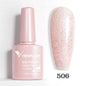 Blushimmer Venalisa HEMA TPO free nail gel polish with glitter, pink nude full coverage for UV and LED French nail designs.