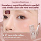 Blushimmer Flower Knows Strawberry Cupid liquid blush in 7g tube, silky cream finish, lightweight, skin-like makeup effect.