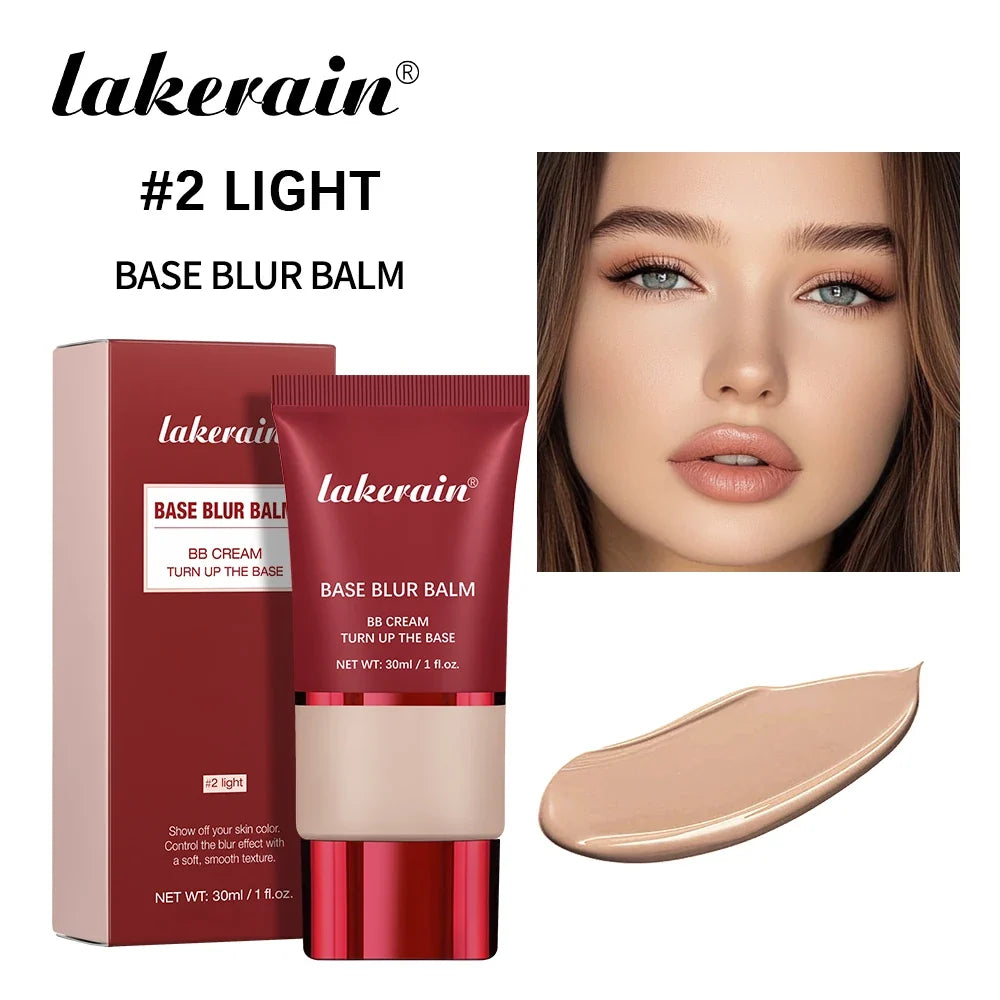 Lakerain Matte Foundation Base Cream Long-lasting Soft Focus Matte Natural Fit Coverage Concealer Waterproof Face Base Makeup