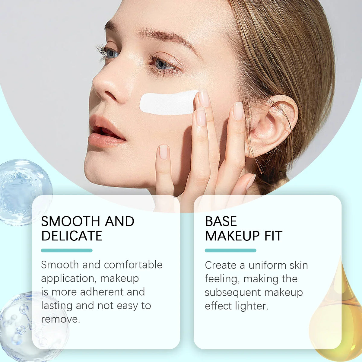 Blushimmer pre-makeup pore primer smoothing skin, controlling oil, reducing visible pores, moisturizing, waterproof, for even skin tone