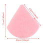 Set of 6 triangle velvet powder puffs from Blushimmer for face, eye makeup, reusable and washable cosmetic sponge.