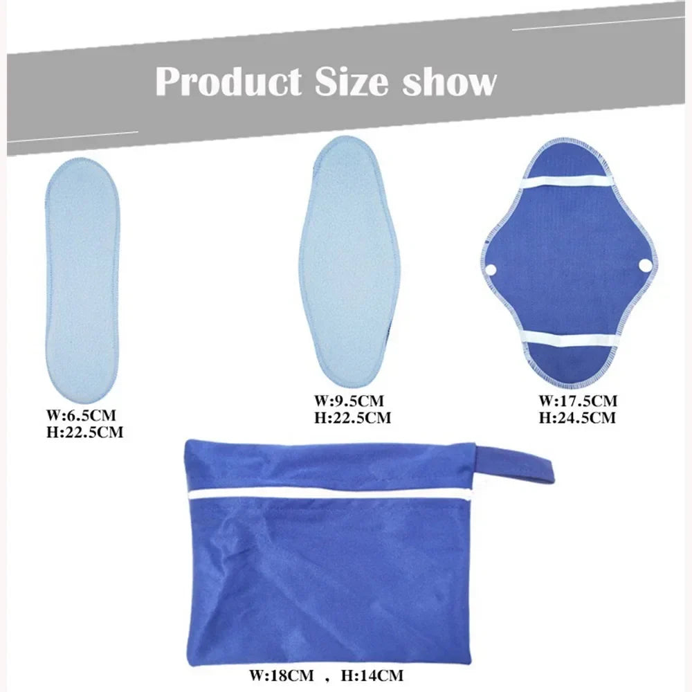 8PCS Reusable Sanitary Napkin Washable Soft Menstrual Pad Women Hygiene Sanitary Towels Postpartum Feminine Nursing Cloth
