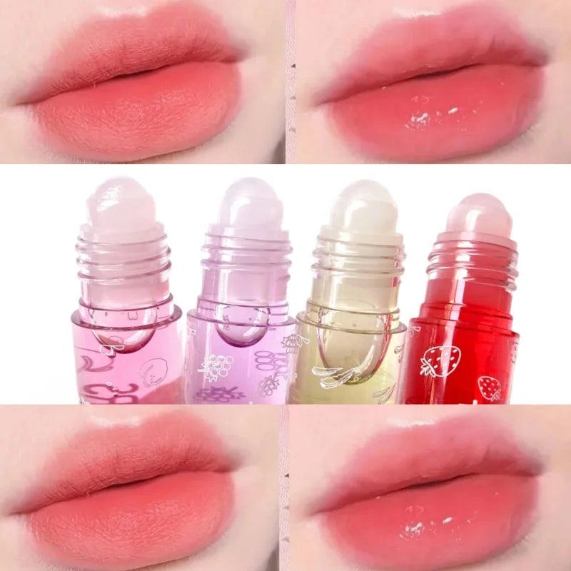Blushimmer moisturizing water lip gloss with transparent mirror crystal jelly finish, featuring plumping, glossy lip care makeup.