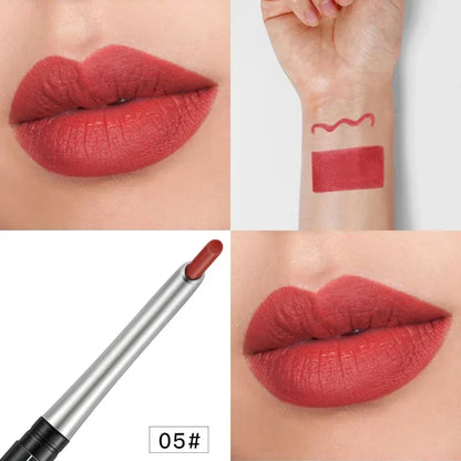 Blushimmer 17Colors portable matte lipstick pencil with natural finish, waterproof, long-lasting, moisturizing lip liner for women