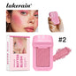 Blushimmer waterproof bronzer stick for face contouring, with matte finish and illuminating shades in a cosmetics contouring palette.