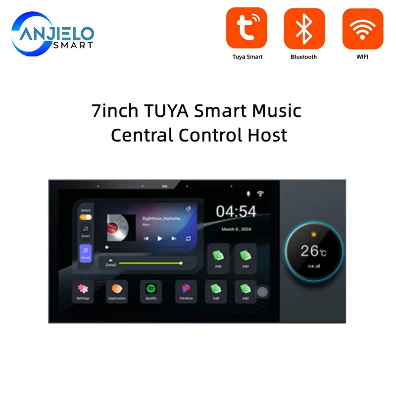 Tuya Smart Home 8-inch Multifunction Intelligent Control Touch Screen Background Music Host ZigBee Gateway Central Control Panel