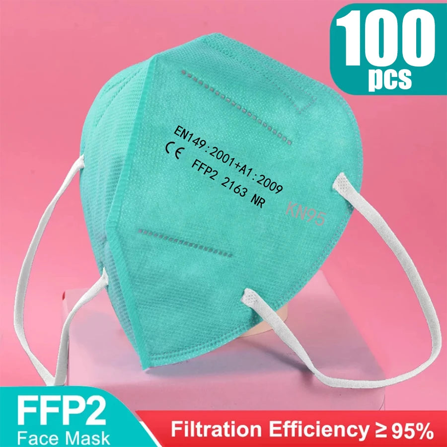 10-100Pcs FFP2 Masks  KN95 Face Mask Filter 5Layers Adult kn95 Mascarillas Quirurgicas Homologadas Reusable FFP2 Mask