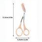 Blushimmer stainless steel eyebrow razor and scissors set with anti-scratch trimmer, crescent sharp design, multi-color beauty tool for beginners