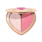 Blushimmer Two Tone Heart Blush with natural glow, smooth finish, 13g, in blush and rosy tones for a flawless look