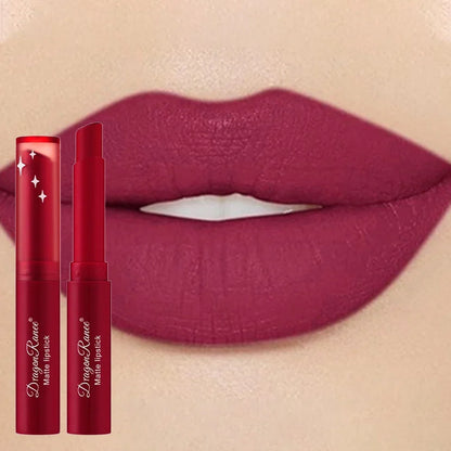 Blushimmer nude matte waterproof lipstick in sexy red velvet shade, long-lasting lip color for women with a smooth finish