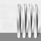 Blushimmer 4-piece professional stainless steel tweezers set with angled tips for eyebrow shaping, beard plucking, and hair removal.
