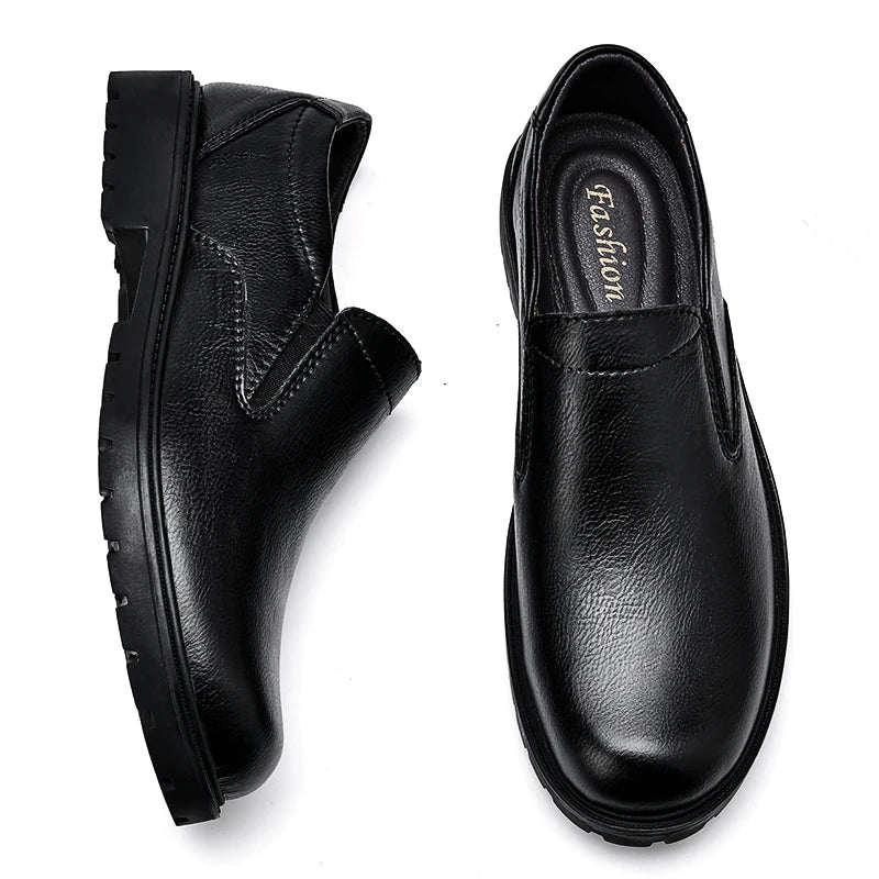 Mens Slip On Oxfords Loafers Casual Leather Shoes Pure Color New Arrival Italian Shoes Italian