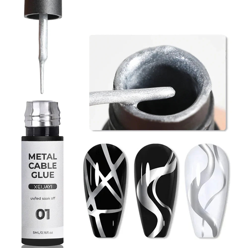 Blushimmer metallic gel nail polish in silver, gold, and rose mirror shades, semi-permanent UV nail art gel in 5/7/8ml bottles