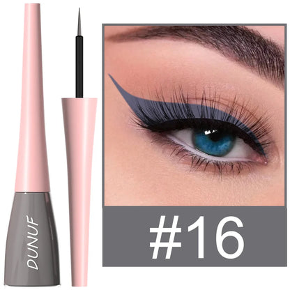 Matte dark green waterproof liquid eyeliner pencil by Blushimmer, with ultra-thin tip and quick-dry, long-lasting eye makeup.