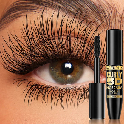 Blushimmer 5D waterproof mascara with silk fibers, lengthens and thickens eyelashes for a bold eye makeup look.