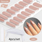 Blushimmer Harunouta 4-piece nude pink gradient gel nail strips with nail lamp, waterproof, semi-cured, long-lasting nail stickers.