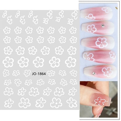 Black and white nail art stickers by Blushimmer featuring sexy body press-on nail decals and decorative wraps for women and girls